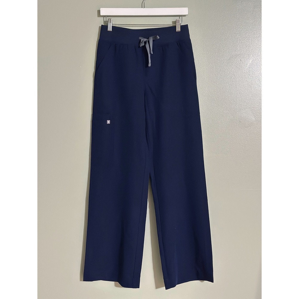 New FIGS Women's Isabel High-Rise Wide-Leg Scrub Pant Size Small in Navy